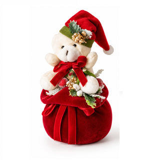 Pouf Teddy "Emozioni di Natale" Fiori di Lena h.20 cm.