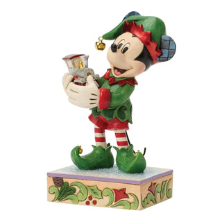 Topolino Elfo con Treno Edizione Speciale Disney h. 19.5 cm.