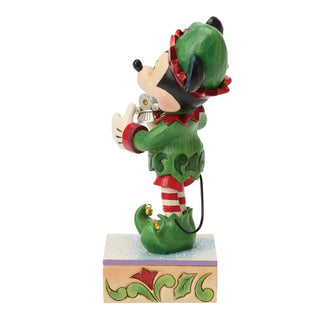 Topolino Elfo con Treno Edizione Speciale Disney h. 19.5 cm.