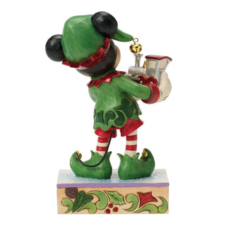 Topolino Elfo con Treno Edizione Speciale Disney h. 19.5 cm.