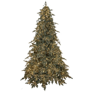 Albero  di Natale Pino Verde Saint Moritz 4000 luci LED MiniLed Fiori di Lena h.210 cm.