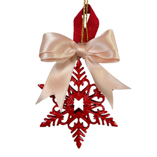 Bomboniera/Segnaposto Fiocco di Neve Rosso