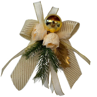 Bomboniera/Segnaposto Fiocco con Sfera Gold