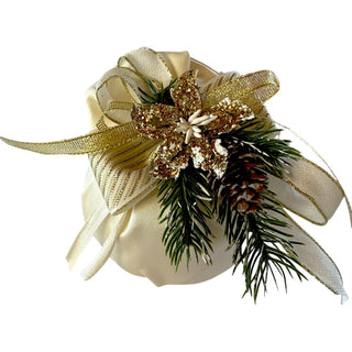Bomboniera Pouf Fiocco Gold