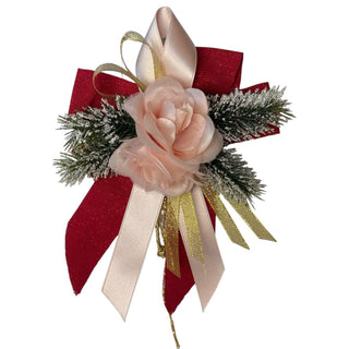 Bomboniera/Segnaposto Doppio Fiocco e Rose