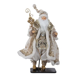 Babbo Natale "Incanto Reale" Fiori di Lena h.46 cm.