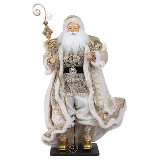 Babbo Natale "Incanto Reale" Fiori di Lena h.64 cm.