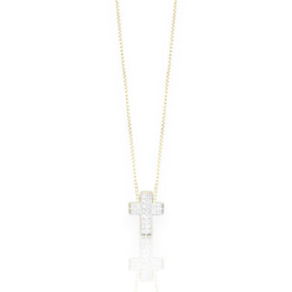 Collana Croce “Cross Gold” in Argento 925%