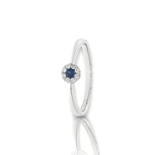 Anello con Zaffiro e Diamanti Giorgio Visconti