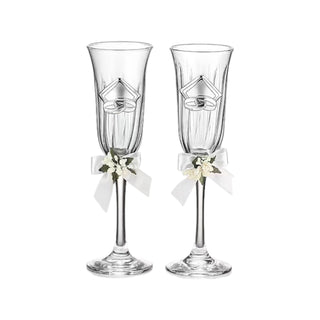 Set Cornice Nozze+Coppia di Flutes Valenti