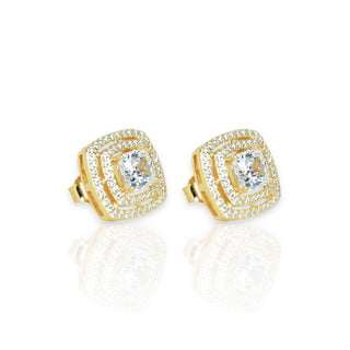 Orecchini Square Gold in Argento 925%