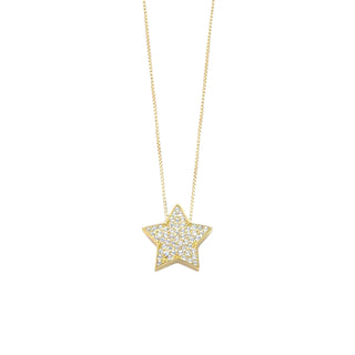 Collana Stella Pavè in Argento 925%