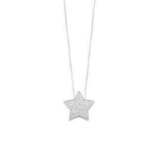 Collana Stella Pavè in Argento 925%
