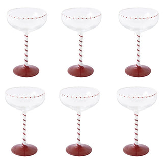 Set 6 Coppe Champagne "Christmas Twist" Easy Life