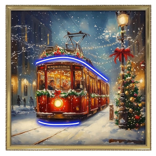 Quadro XMas Led Tram Palais Royal Lamart 60x60 cm.
