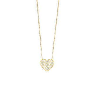 Collana Cuore Pavè in Argento 925%