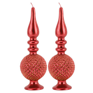 Set 2 Candele Tip Rosso Fade Maison h. 24.5 cm.