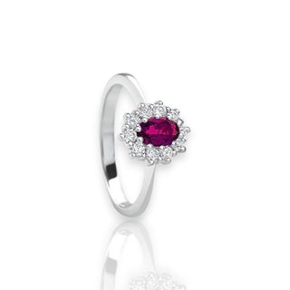 Anello con Rubino e Diamanti Giorgio Visconti