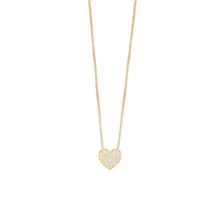 Collana Cuore Pavè in Argento 925%