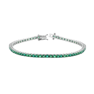 Bracciale Tennis Verde in Argento 925%