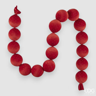 Festone Natalizio 17 Palle Rosso EDG L.180 cm.