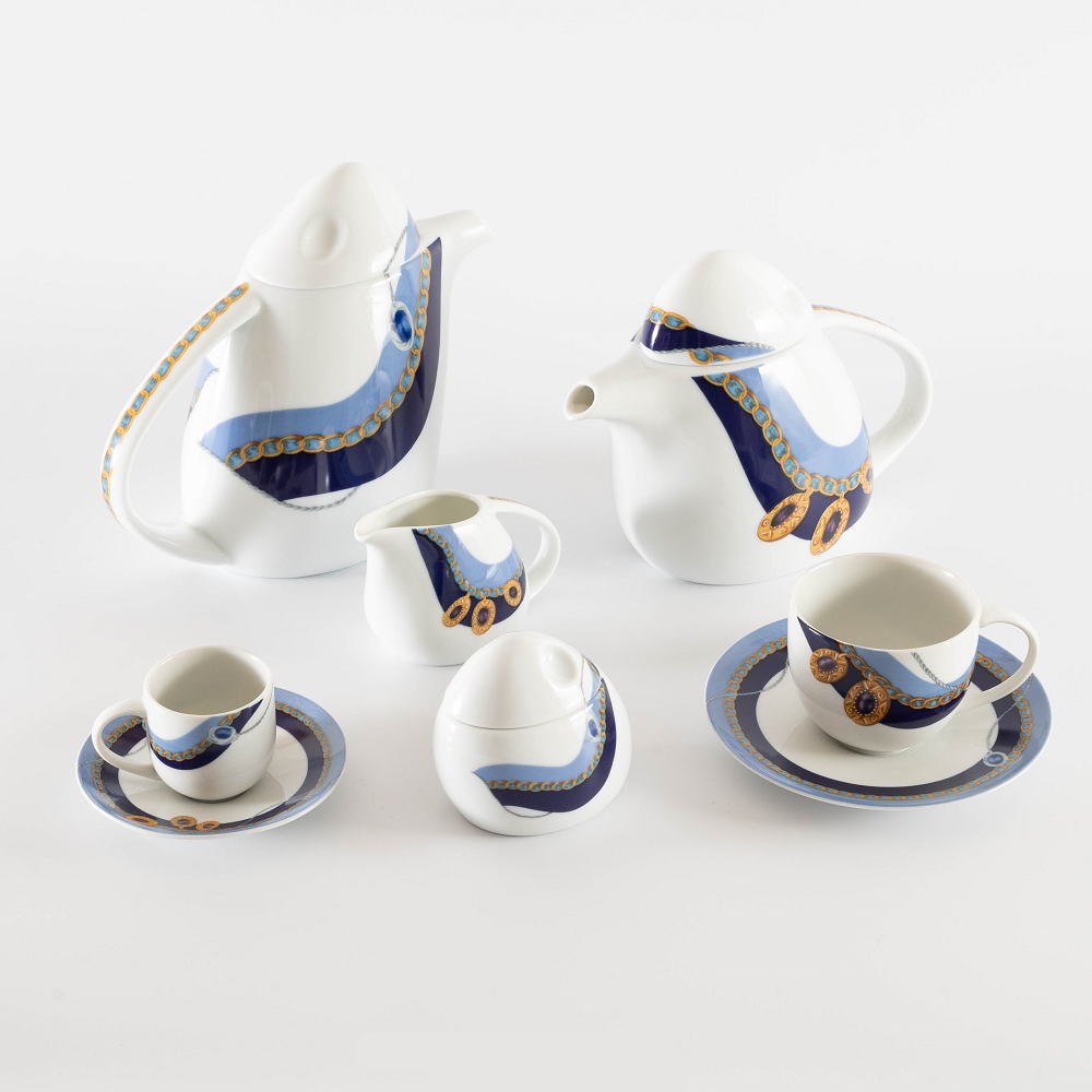 12 pezzi Kütahya Porselen Athena colore: Bianco Servizio da caffè in porcellana 