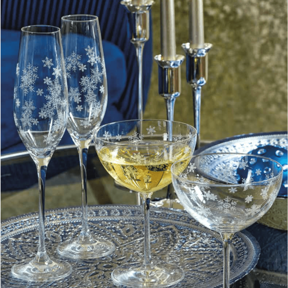 Set 6 Coppe Champagne “Snowflake” Fade Maison - Prestigio Argenti e Ori